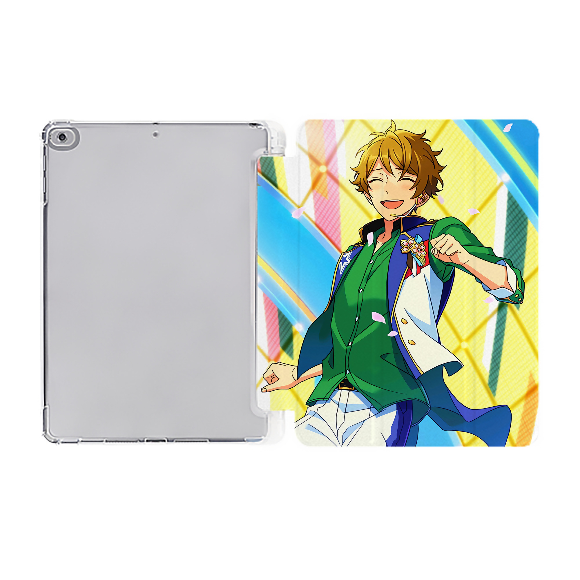 （画像用） あんさんぶるスターズ! Ensemble Stars IPad ケース ペン収納付き 三つ折りスタンド PUレザー×シリコン 対応機種9.5/10.5/10.9インチ